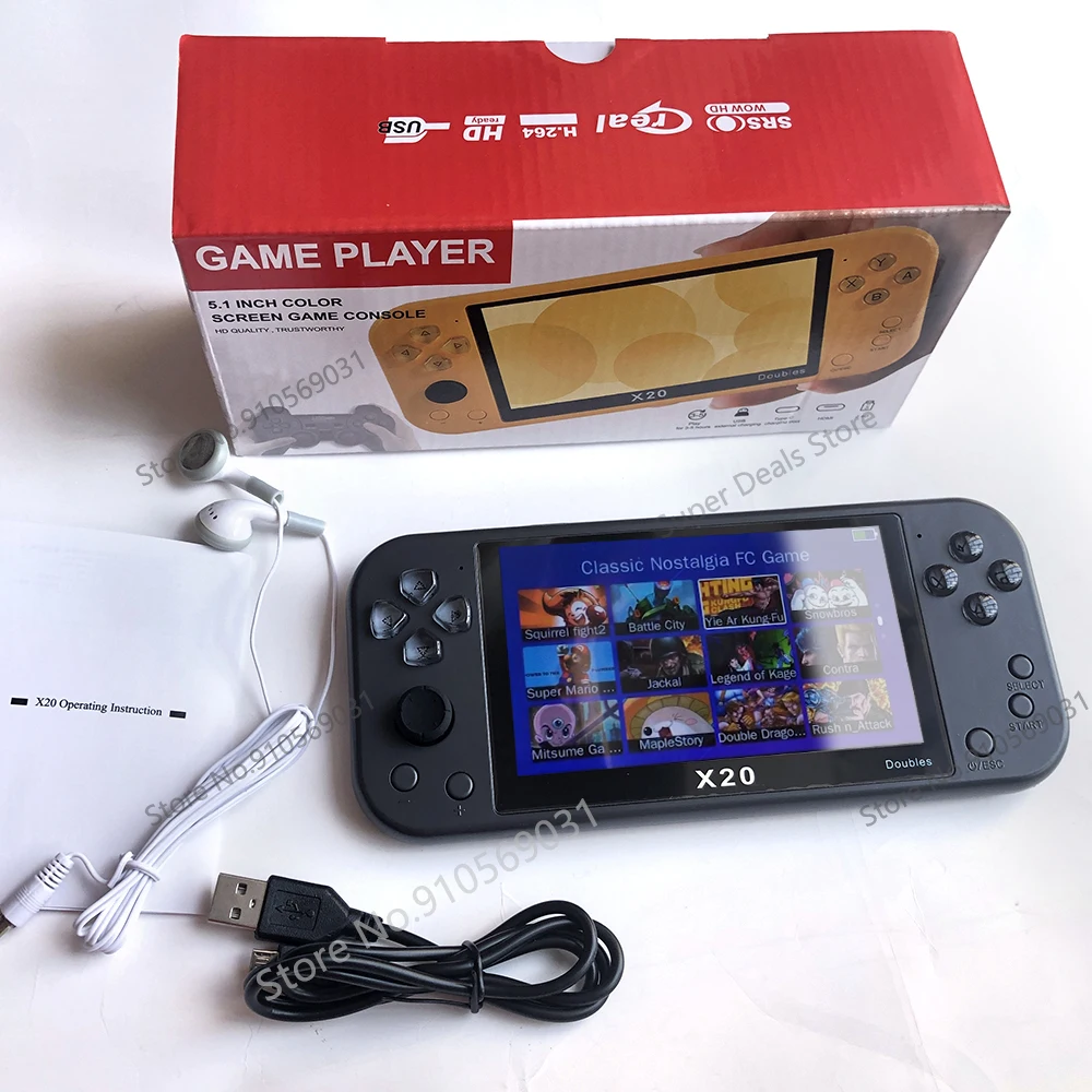 Latest TV Game Console X20 Handheld Game Console Handheld Game Player For Psp