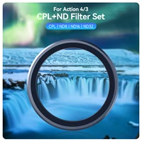 TELESIN CPL ND8 ND16 ND32 Lens Filter Set Aluminium Alloy Frame for DJI OSMO Action 3 4 5Pro ND CPL Lens Filter For DJI 3 4 5pro 2