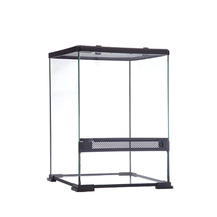 

High Quality Large Size Reptile Enclosures Chameleon Cage Bearded Dragon Terrarium Reptile Feeding Tank On Sale 60 45 60cm