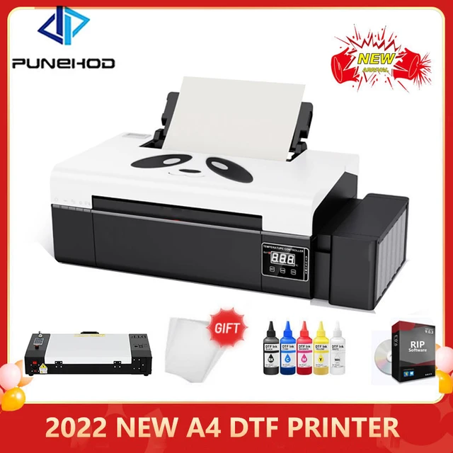 PUNEHOD Impresora DTF A4 L805 Impresora de transferencia para  impresión DIY telas oscuras y claras directamente a la impresora de  película con sistema de circulación de tinta blanca incorporado (DTF 