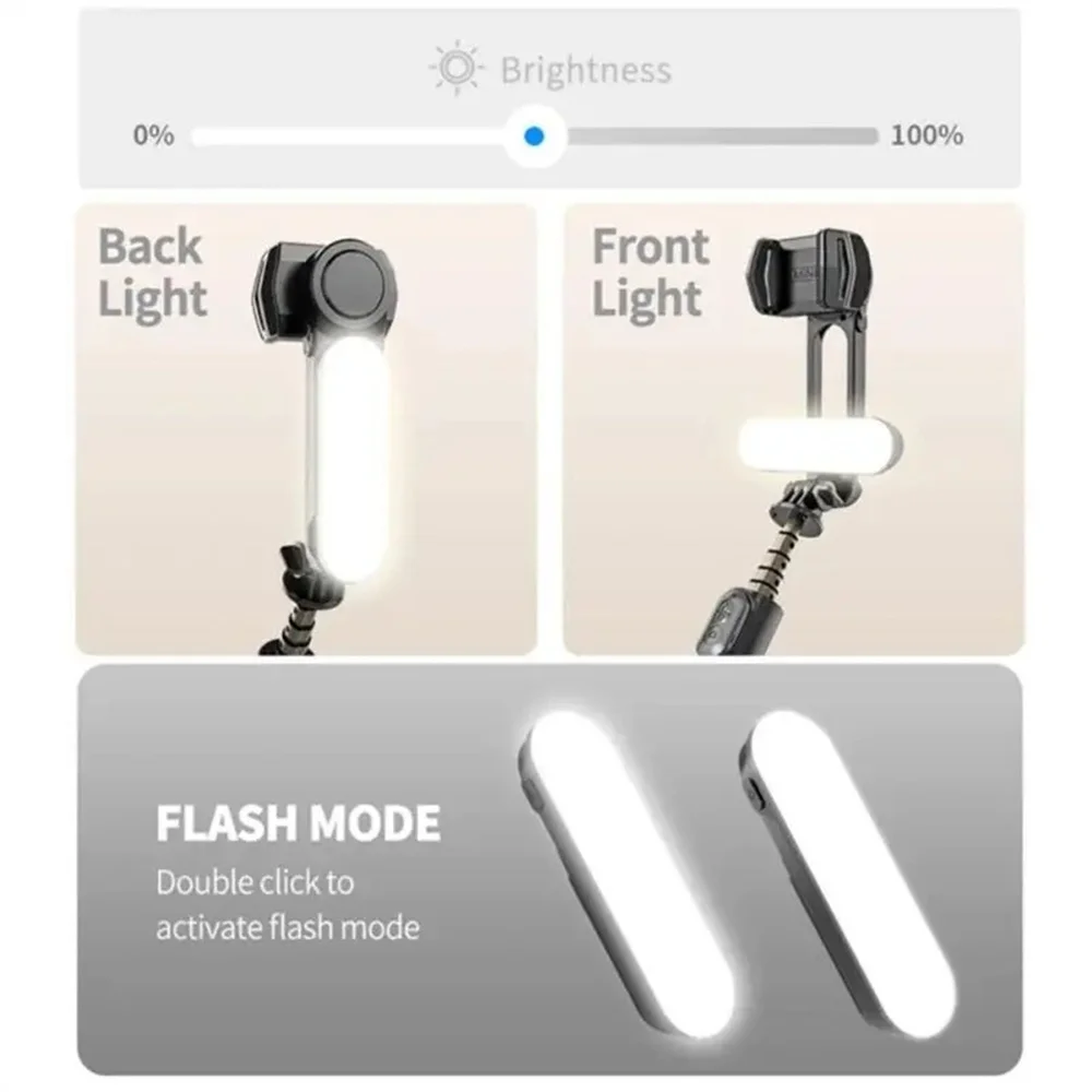FGCLSY Gimbal Stabilizer Selfie Stick Tripod For iPhone Android Mobile Led Light Cell Holder Stand Smartphone Cellphone Camera