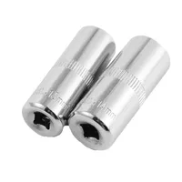 Jeu de douilles chromées longues métriques de qualité professionnelle, 11 pièces, 4 Mm à 14 Mm, entraînement de 1/4 pouces, douille profonde à 6 points 6