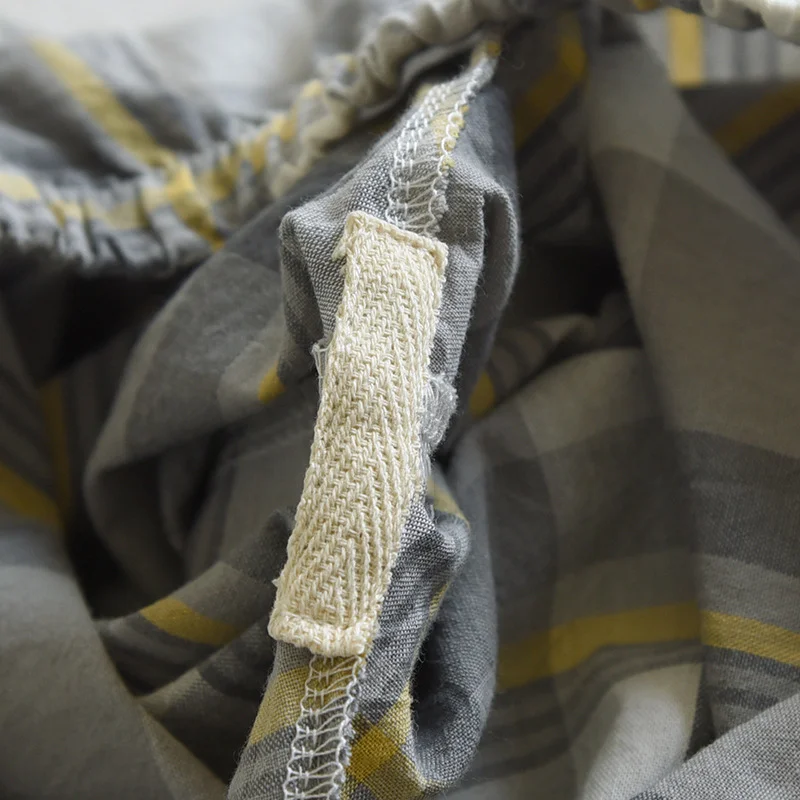 2024 Japanese New Summer Men's Pajama Set 100% Cotton Short Sleeve Shorts Two Piece Men's Set Simple Plaid Thin Homewear