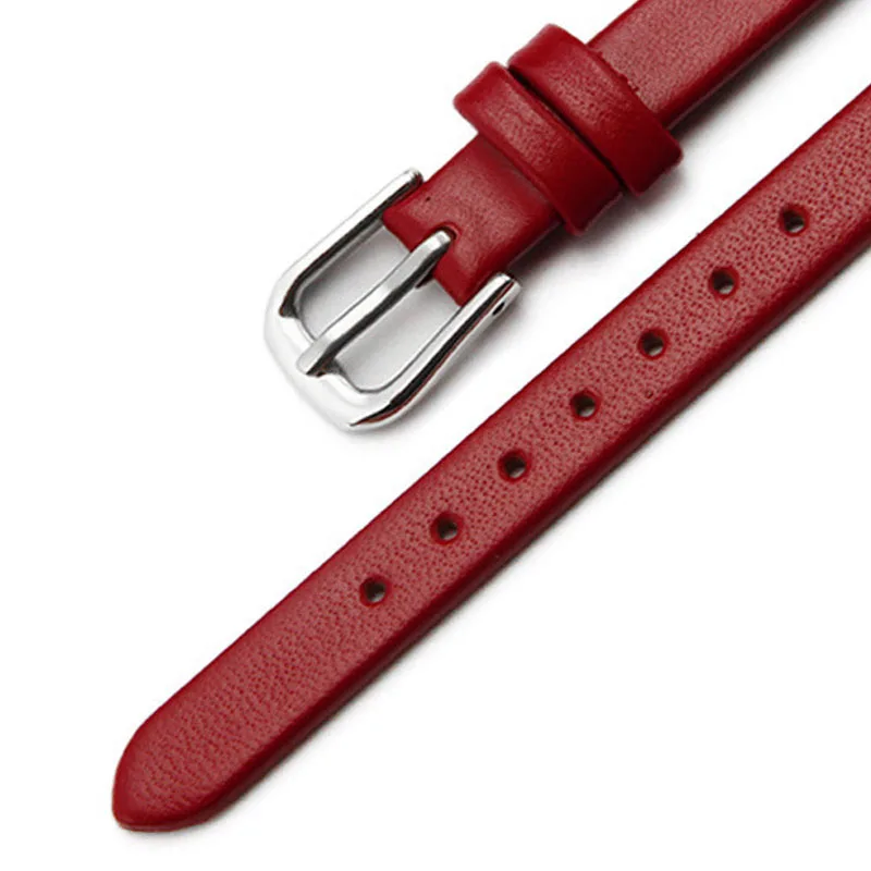Cinturino per orologio in vera pelle + silicone Cintura da polso piccola ultrasottile 10mm 12mm 14mm 16mm per DW per cinturini per orologi sottili da donna Lolarose  1511