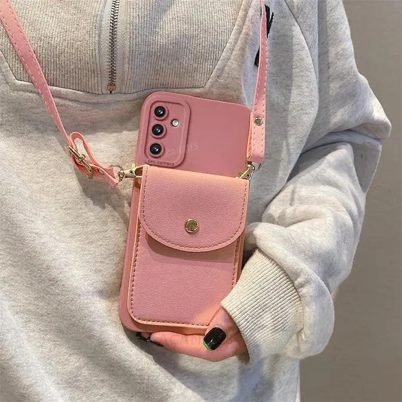 Sleek Crossbody Card Slot Bag Holder with Silicone Cover