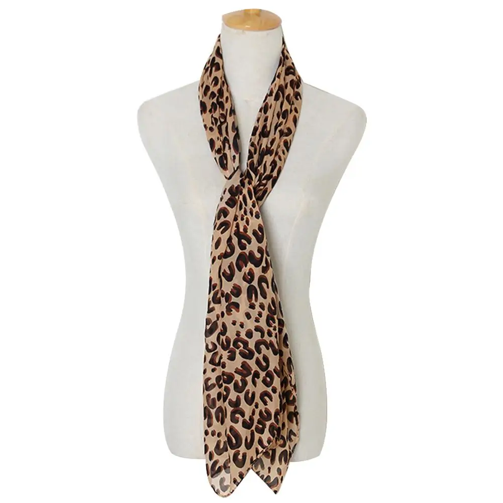 Print Scarf Women Shawl Vintage Leopard Print Scarf Fashion Soft Chiffon Shawl Scarf Women Winter Animal Print Leopard Scarves