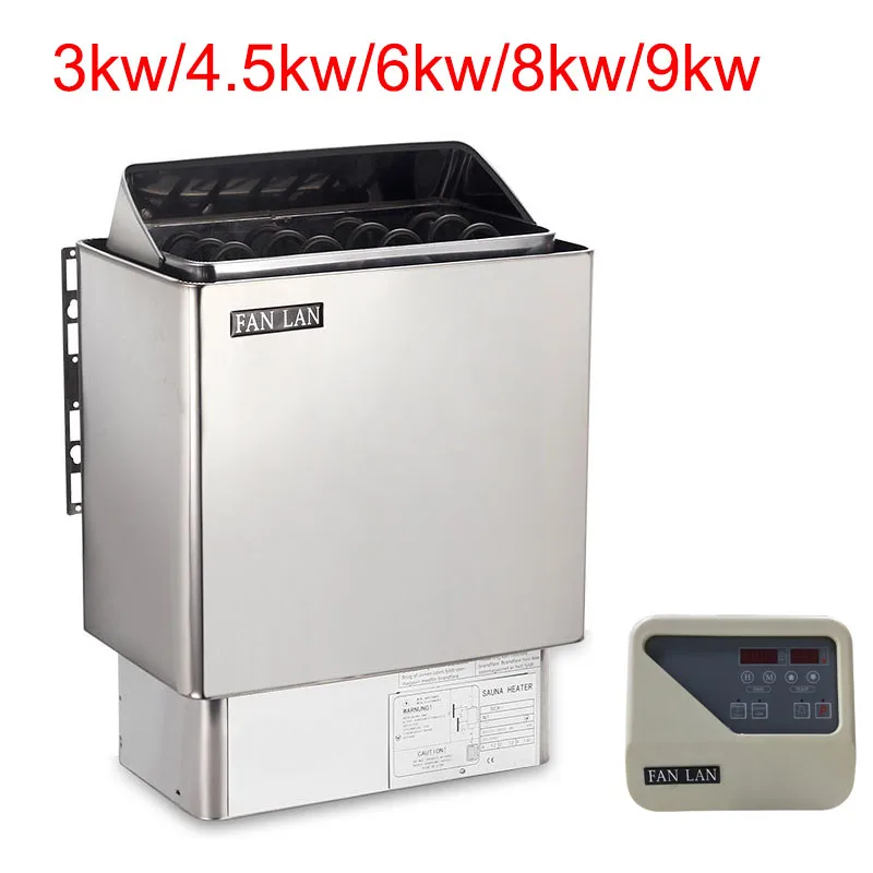 9kw 6kw 8kw 4.5kw 3kw Sauna Heater with External Sauna Controller Dry Steaming Equipment 220V 380V 2