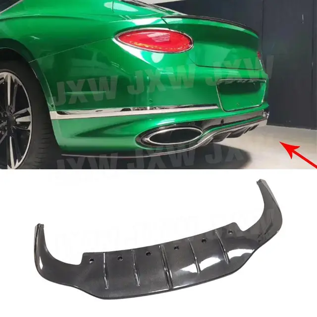 Carbon Fiber Rear Bumper Lip Diffuser Splitters Spoiler for Bentley Continental GT W12 2015-2021 Rear Diffuser - - Racext 1