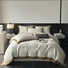 Svetanya Lyocell Cotton Bed Linens Jacquard Bedding Set Sheet Pillowcase Quilt Cover Ru Queen King Size 2