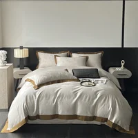 Svetanya Lyocell Cotton Bed Linens Jacquard Bedding Set Sheet Pillowcase Quilt Cover Ru Queen King Size 2