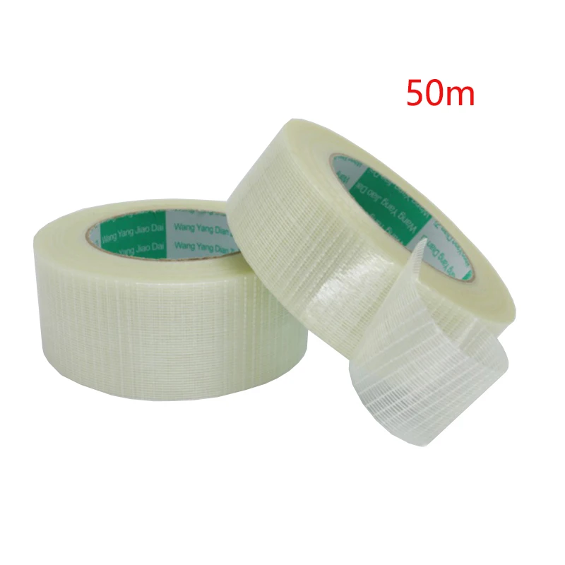 

1 Roll High Temperature Strong Grid Fiber Tape 10mm 20mm Width 50m Length Lithium Battery Mold Home Appliance Bundled Fixed