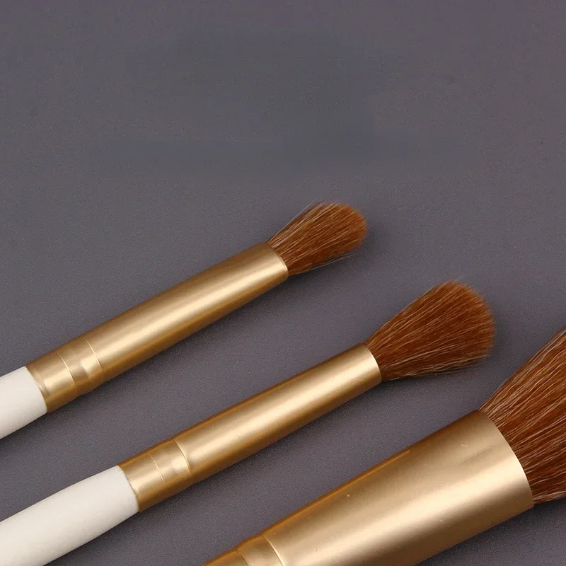 Professional Makeup brushes set 7pcs Makeup brush Natural Synthetic Foundation Powder Highlighter Pearl White/RoseGold