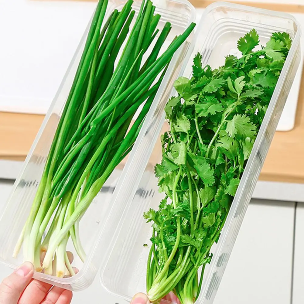 1/3Pcs 29cm Transparent Refrigerator Storage Box Vegetable Organizer Food Grade BPA Free Multifunctional Fresh-keeping Box Case
