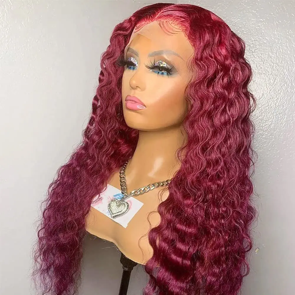 13X4 Kinky Curly Lace Wigs Synthetic Wig 180% Density Natural Black Soft Long Glueless High Temperature With Baby Hair For Women