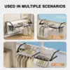 Portable Clothes Drying Rack for Balcony, Foldable Railings Windowsill, Retractable Radiator Cloth Airer,Folding Travel RV Rack 5