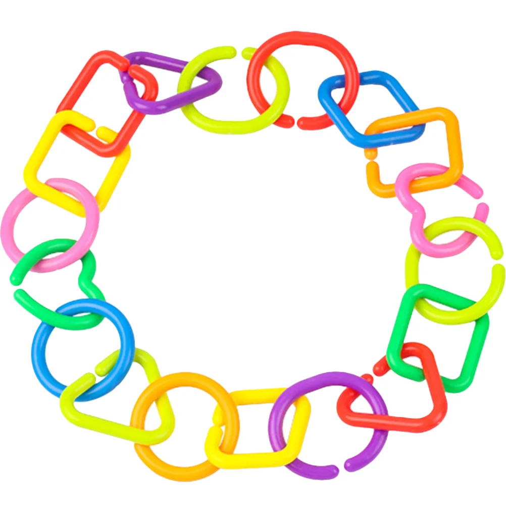 Chew Geometric Chain Buckle Child Travel Toys 35 Pcs