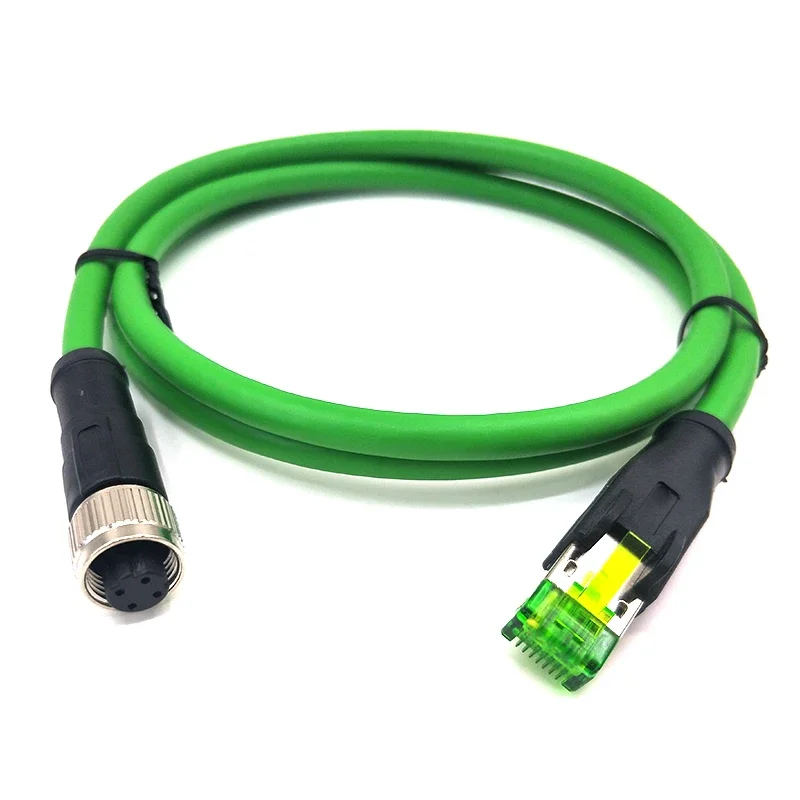 

Waterproof circular connector 8pin M12 to RJ45 CAT5e patch cable