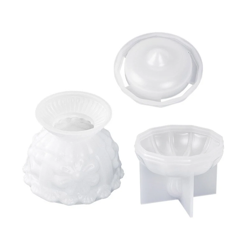 

Y4QE цветочный горшок, силиконовая форма, цветочный узор, коробка для хранения, гипсовая бетонная форма, чашка для свечи, форма