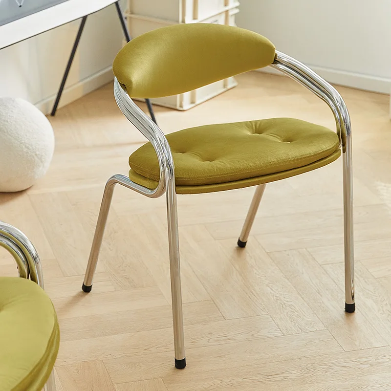Metal Chair Retro Home Dining Chair Cafe Restaurant Homestay Living Room Bedroom Leisure Stool MOOJOU