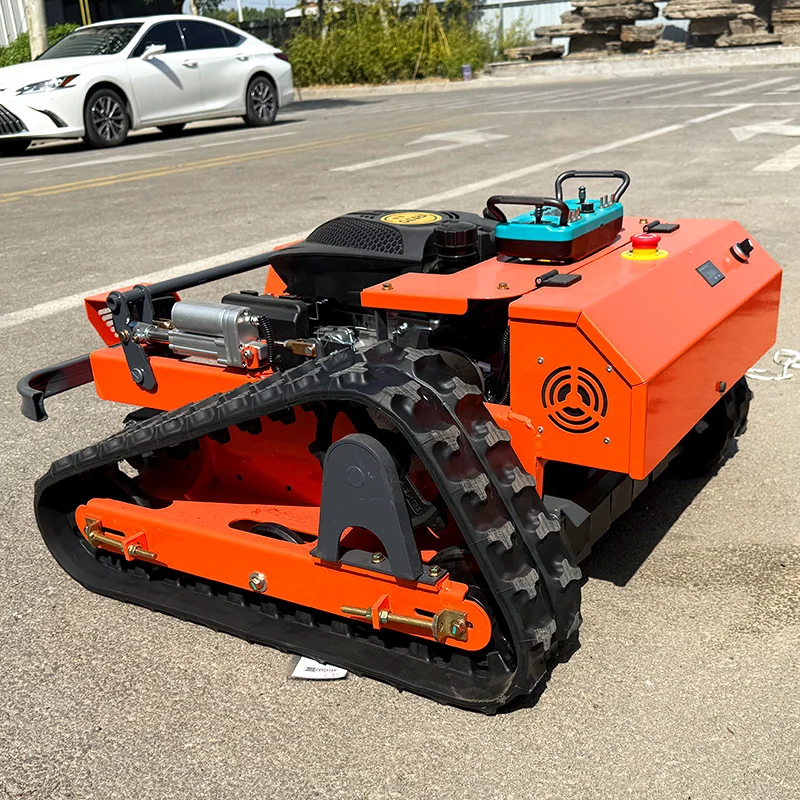 Customized Mowing Crawler Machine Grass Cutting Machine Remote Control Lawn Mower Crawler Robot Gasoline Self Propelled Garden R 1
