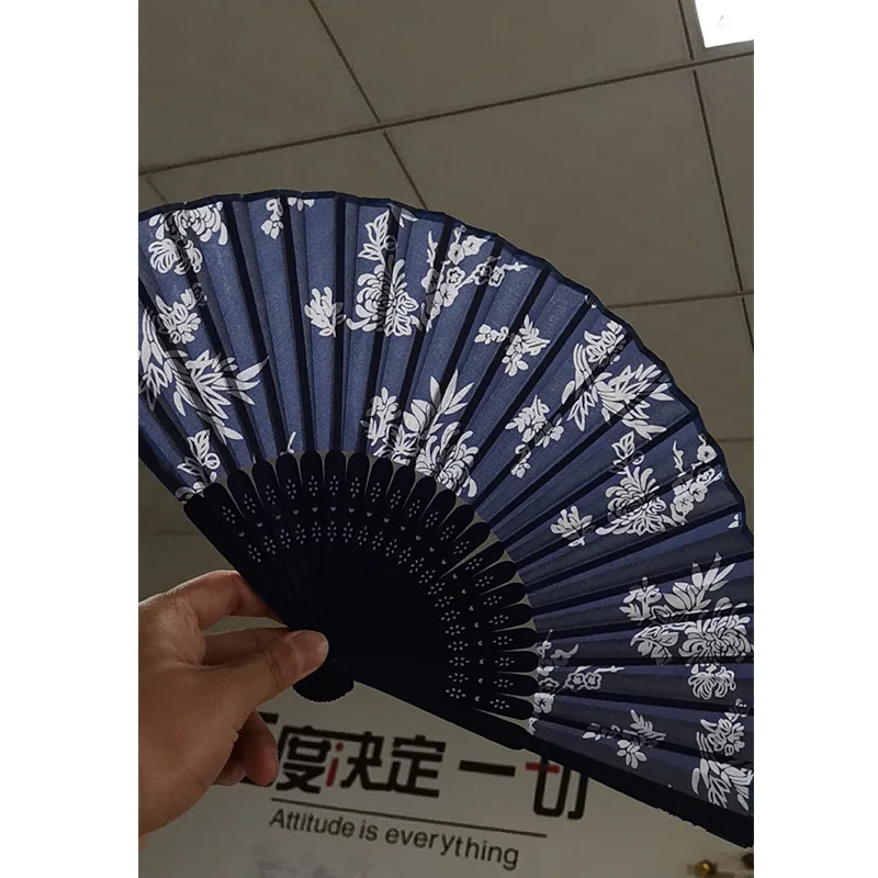 

Orchid Cloth Fan Chinese Style Folding Fan Ancient Style Female Fan