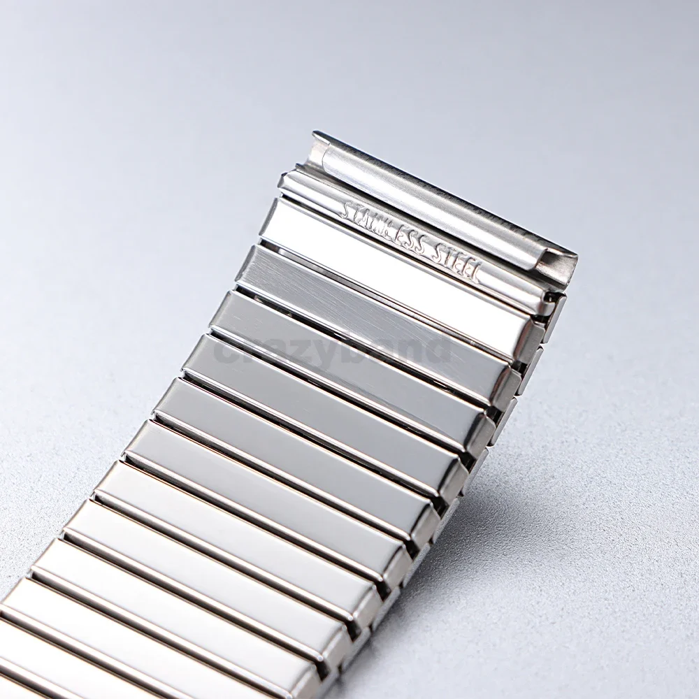 Stainless Steel Elastic Stretch Watch Band Expansion Bracelet Strap