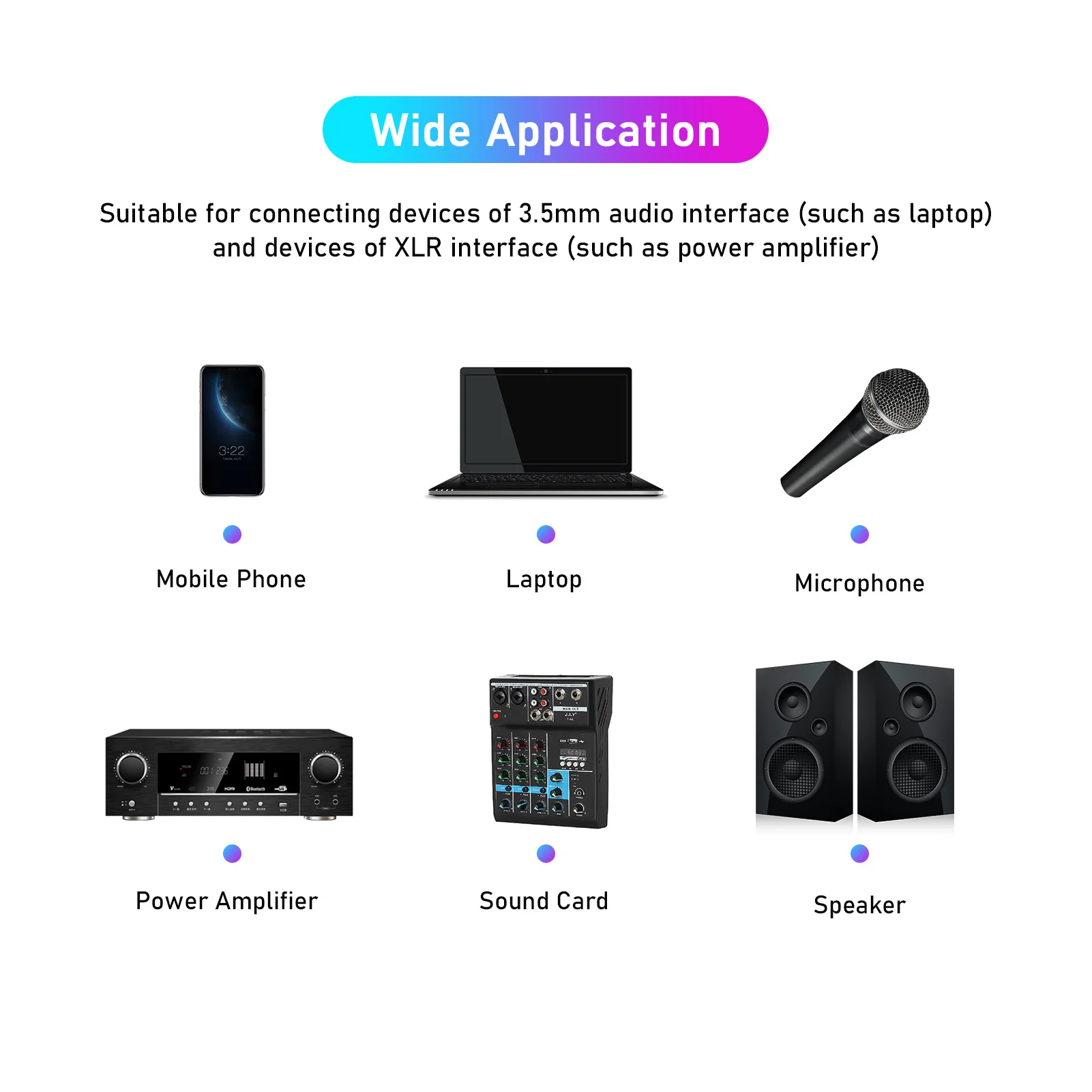 3.5mm to Dual XLR Cable Male/Female 1/8 Inch to 3-Core Double XLR Audio Cable 4.9Ft TRS Audio Adapter Stereo Microphone audio cable