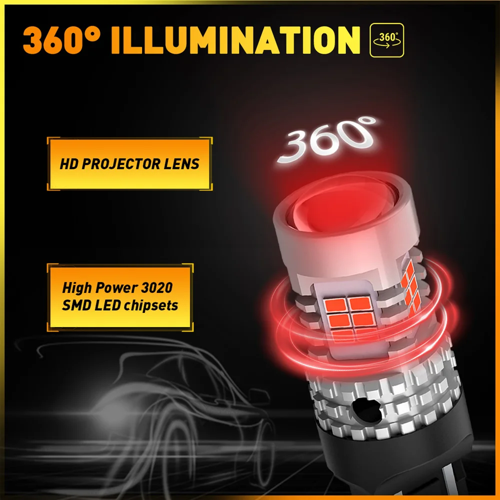 OXILAM 2Pcs T20 7443 LED  CANBUS   W21W WY21W W21/5W LED  ȣ DRL 극ũ    12V ȭƮ