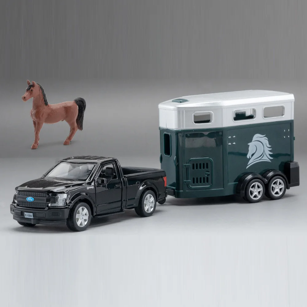 1:36 سبيكة جيب رانجلر فورد F150 قافلة نماذج سيارات...