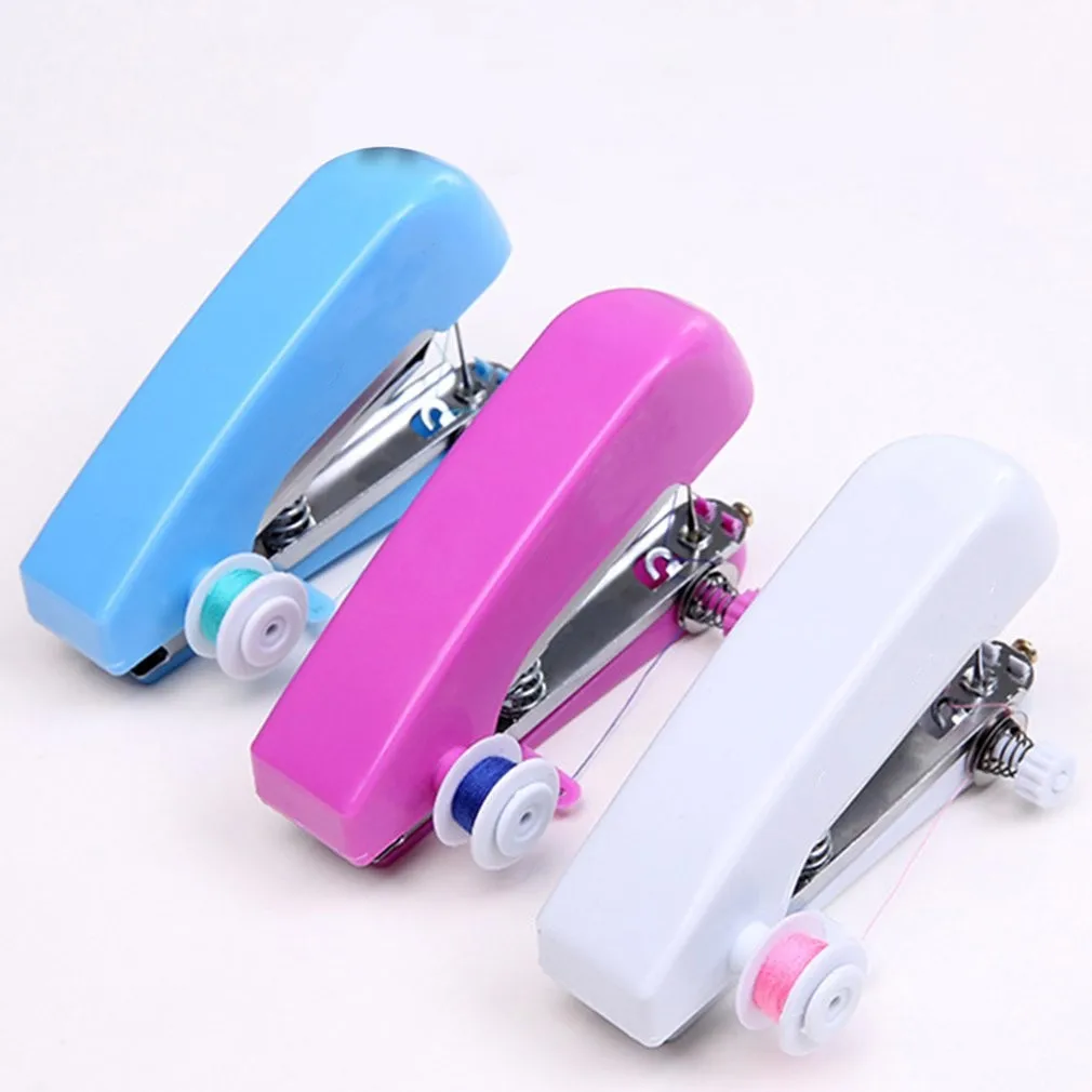 Mini Manual Stapler Style Hand Sewing Machine , Clothes Stitch Multicolor !