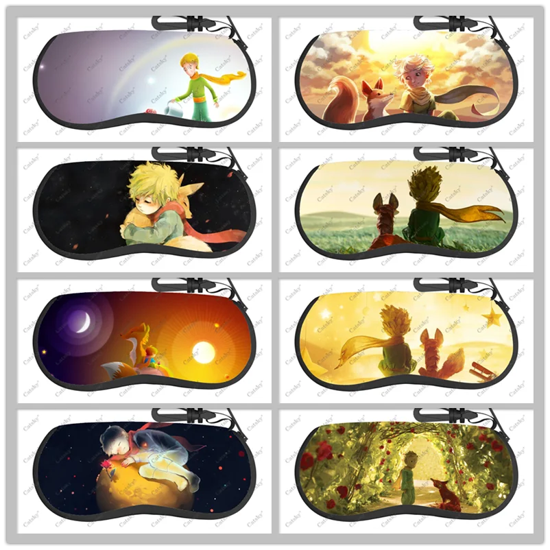 

Little Prince Glasses Case Printed Travel Zipper Sunglasses Bag Pattern Classic Men's and Women's Storage Glasses Bag