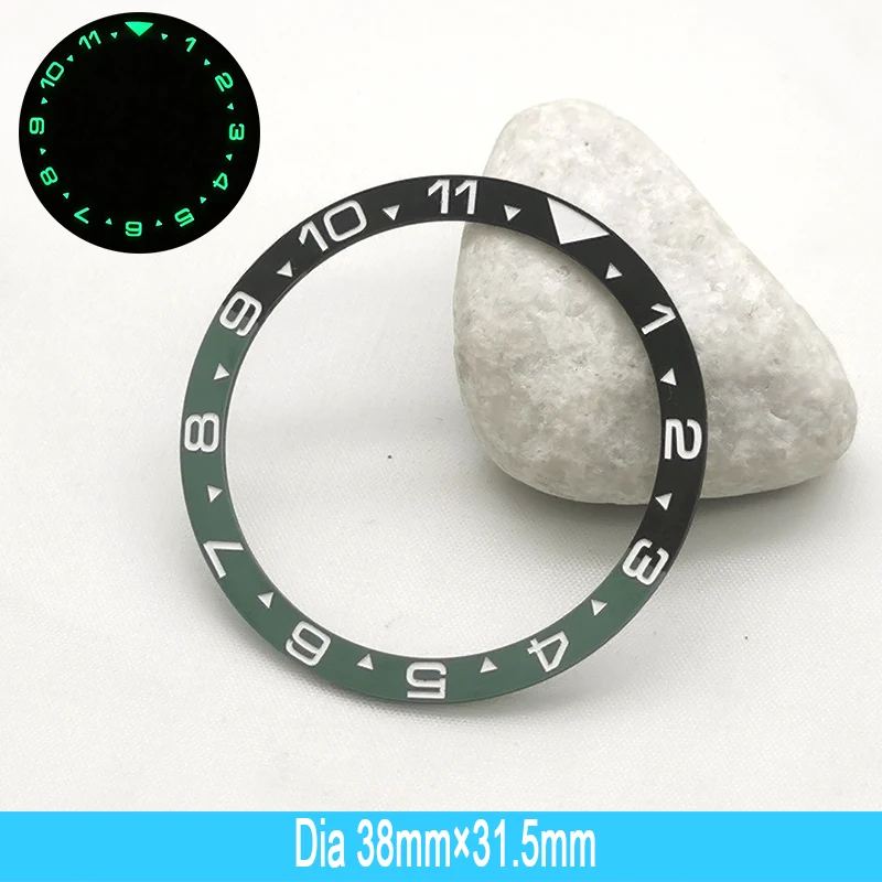 Flat Ceramic Watch Bezel Insert with Luminous Ring