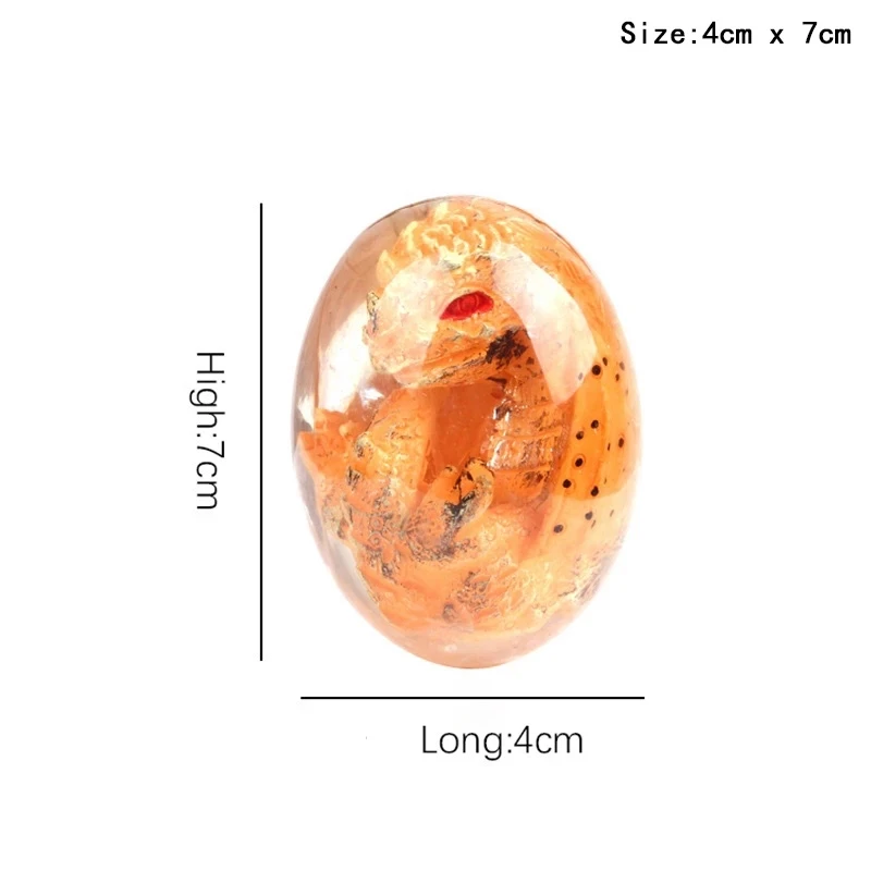 Mystical Lava Dragon Egg Resin Sculpture - Gemstone Decor Souvenir and Kid's Gift