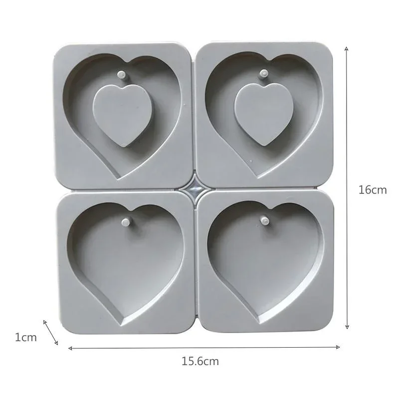 DIY Silicone Mold Aromatherapy Plaster Handmade Soap DIY Cake Decorating 4 Even 2 Groups of Love Can Be Divided silicone mold,soap molds