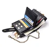 JINBAOLAI New Men's Wallet Chain Retro Double Zipper Coin Pocket Male Wallet Money Clips Multi Card Wallet For Men 5
