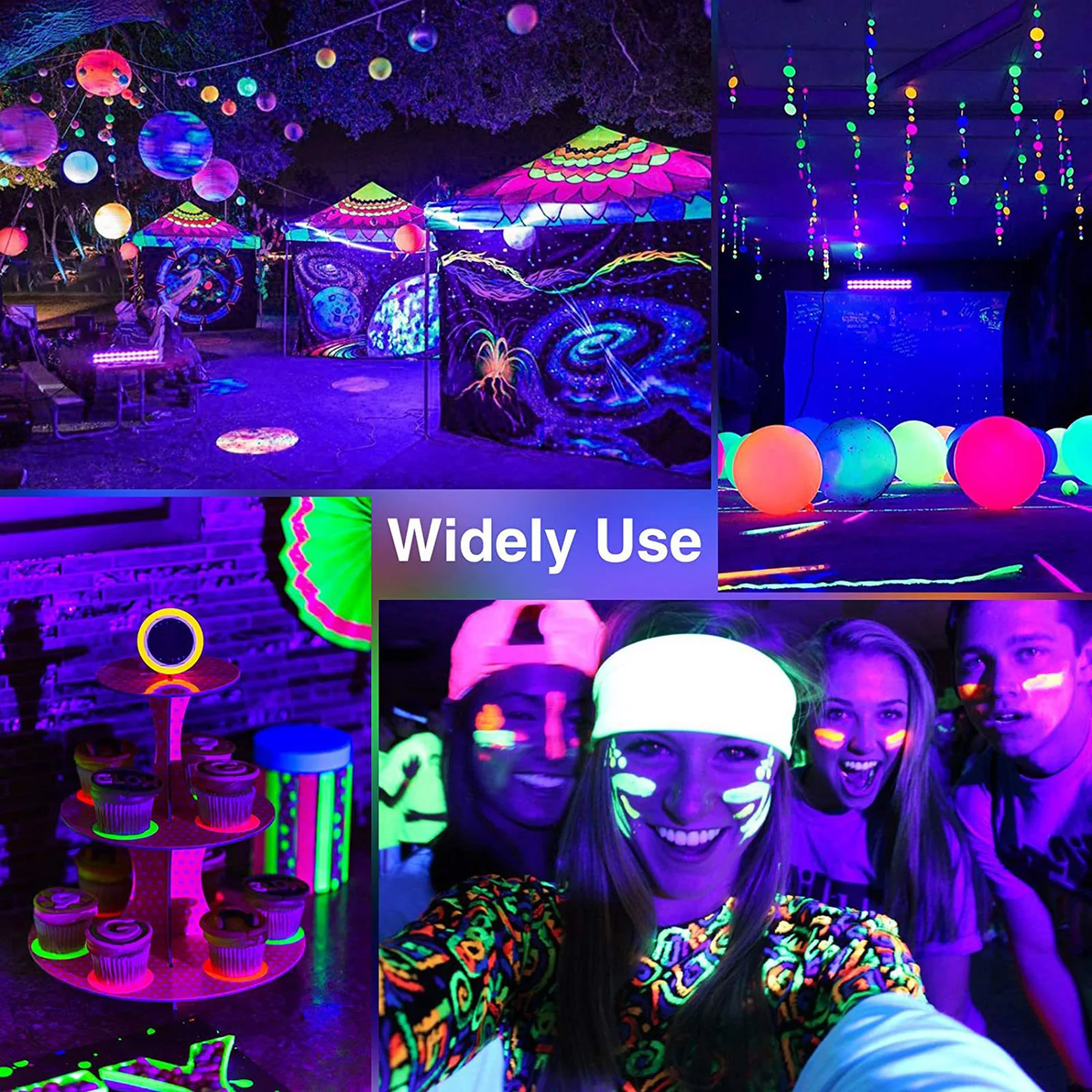 48W 72LEDs RGB Light UV Black Light Wall Washer Bar Stage Lights for Gallery Church Wedding Birthday Party Stage Lighting