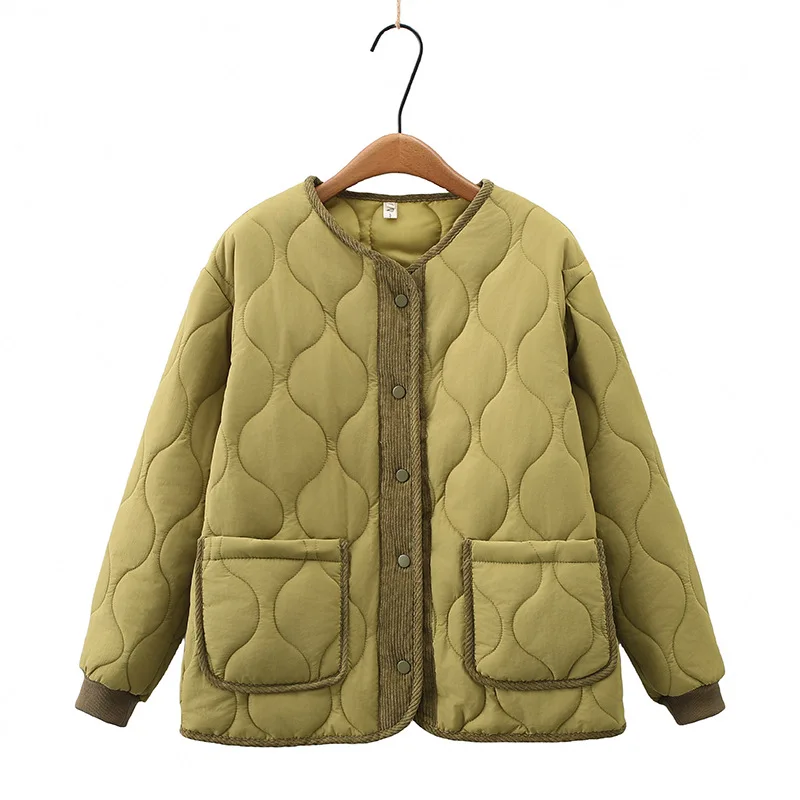 Gourd Shape Thermal Down Cotton Parkas Women Autumn Winter 2023 Plus Size Casual Clothing Padded Coat Wadded Jacket