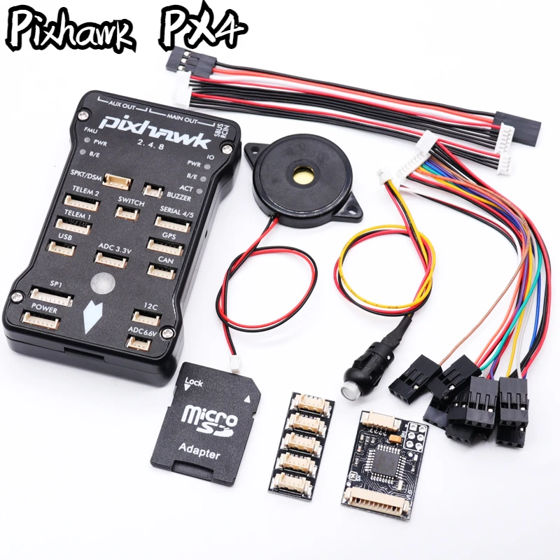 

Pixhawk 2.4.8 PX4 PIX 32 Bit Flight Controller+M8N GPS+ 433/915Mhz 100/500mw Radio Telemetry+Safety Switch+Buzzer+rgb+I2C+ 4G SD