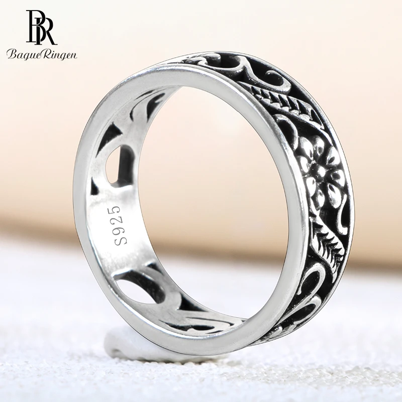 Bague Ringen Top Brand 925 Silver Jewelry Rings For Women Anniversary Circle Couple Ring Size 6-10 Fine Jewlery Gifts