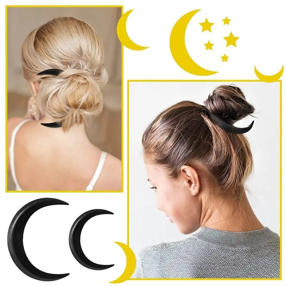 Mondform Haarnadel Haar gabel Frauen Retro-Stil Haarkamm Kunststoff Haars tyling Werkzeuge Haarschmuck – Detail 6