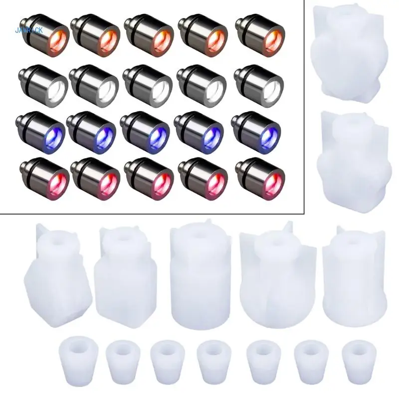 

7pcs Night Light Silicone Mold DIY Crystal Epoxy Resin Drift Bottle Molds Wishing Bottles Mould Blub Decor