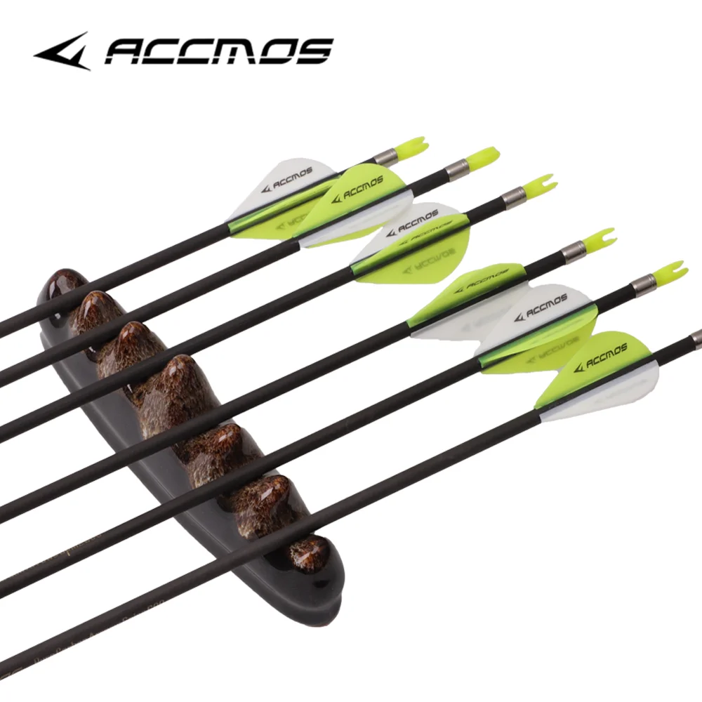 Archery Arrows 6/12/18PCs ID4.2 Pure Carbon Arrow Spine 700 800 900 1000 1100 1300 1500 1800 Shafts for Archery Hunting Recurve Compound Arrow