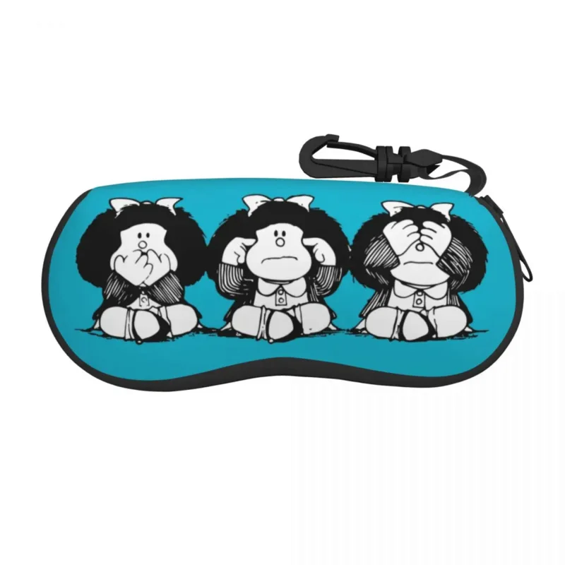 

Humor Mafalda Shell Eyeglasses Case Men Women Cute Quino Cartoon Manga Glasses Case Sunglasses Box Pouch