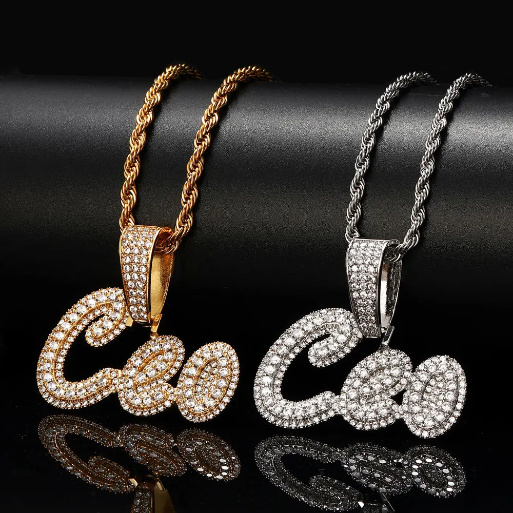 2022 Hip Hop Custom Name Letter Fashion Jewelry High Quality Luxurious Necklace Pendant For Women