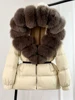 2024 New Fashion Winter Puffer Down Jacket Women Real Fox Fur Hooded Thick Warm 90% White Duck Down Coat Female Waterproof Parka 3