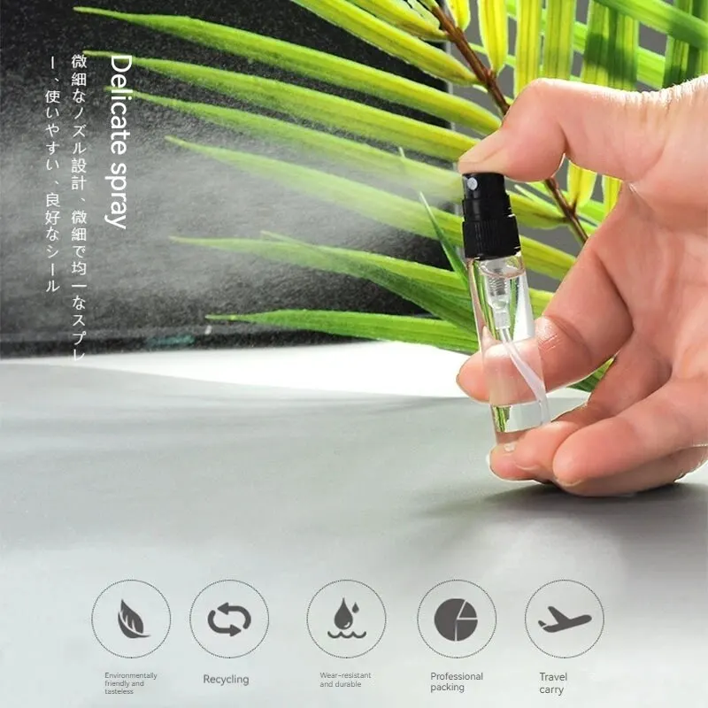 5PCS 10ML Clear Mini Perfume Glass Bottle Empty Cosmetic Bottle Sample Test Tube Thin Glass