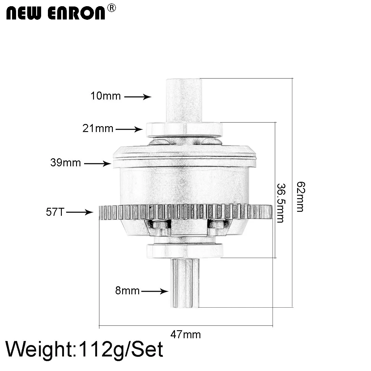 Legierung CNC 57T 0,8 MOD Metall Mitte DIFF Montage ARA311165 für RC ARRMA 1/10 KRATON OUTCAST SENTON 1/8 MOJAVE TYPHON – Detail 5