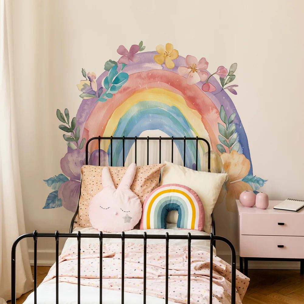 Large Rainbow pattern wall sticker self-adhesive PVC home sticker for Living Children Room wall stickers wall sticker