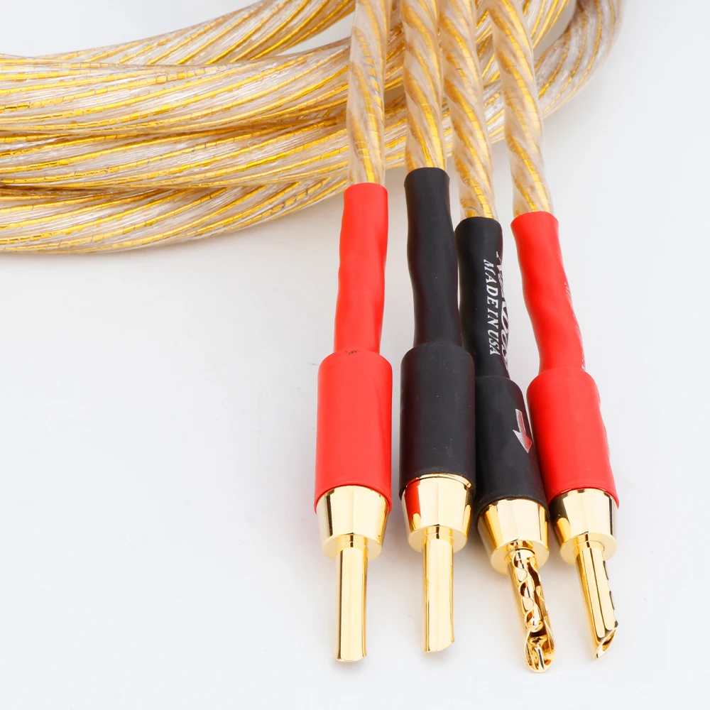 Hoge Kwaliteit Nordost Odin 2 Gouden Hifi Speaker Kabel Banaan Plug Biwire Elektrische Voor Versterker Cd Luid Speaker Wire Audio Line