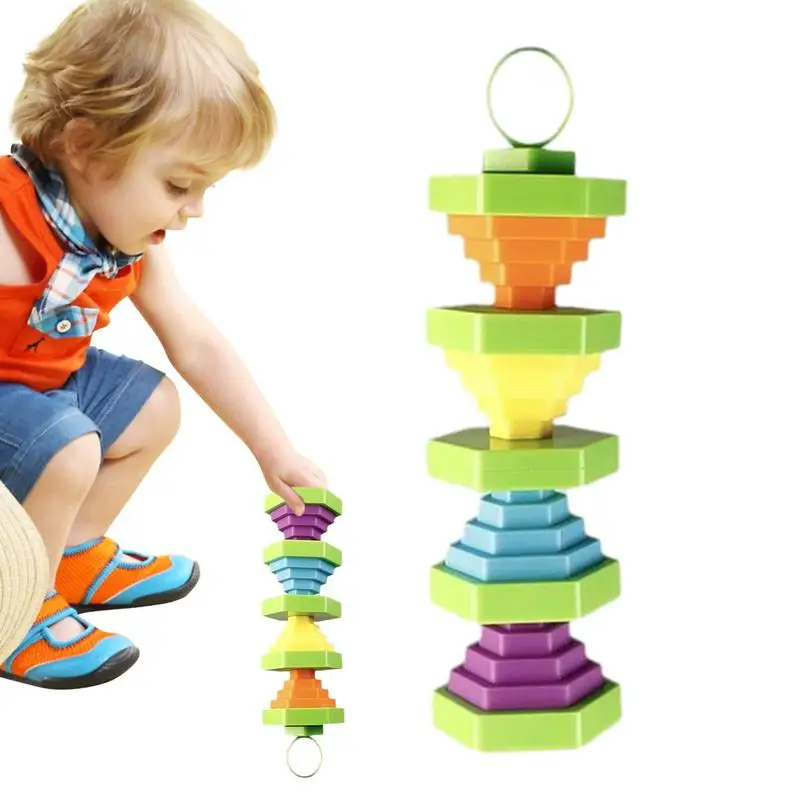 

Fidget Stack Lantern Interactive Learning Toy Montessori Stacker Toy Carrot Tower Fidget Stacking Toy Educational Stackable Toy